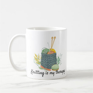 Caneca De Café O tricô é a minha terapia