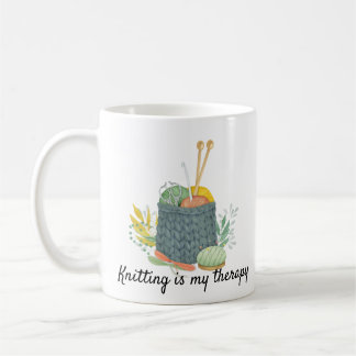Caneca De Café O tricô é a minha terapia