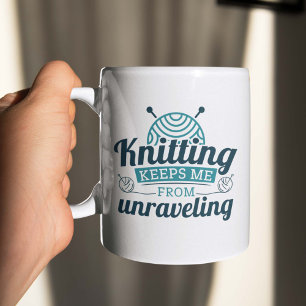 Caneca De Café O tricô Me Impede De Desvendar