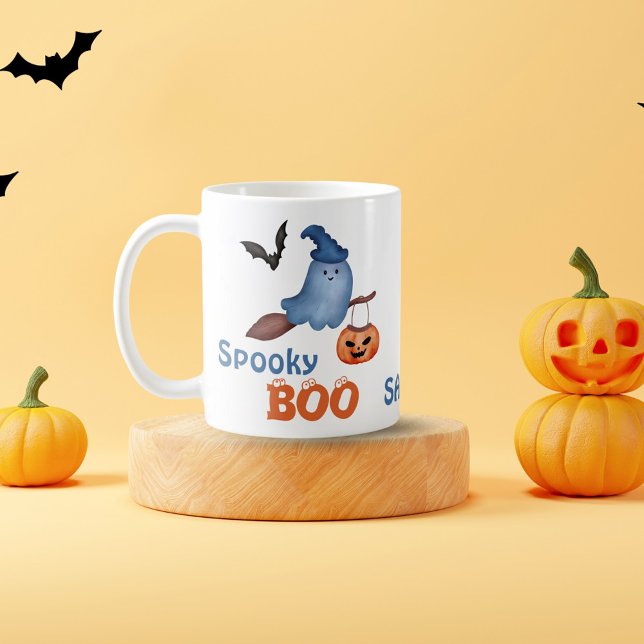 Caneca De Café O Truque de Boo Spooky ou Tratar o Halloween (Criador carregado)