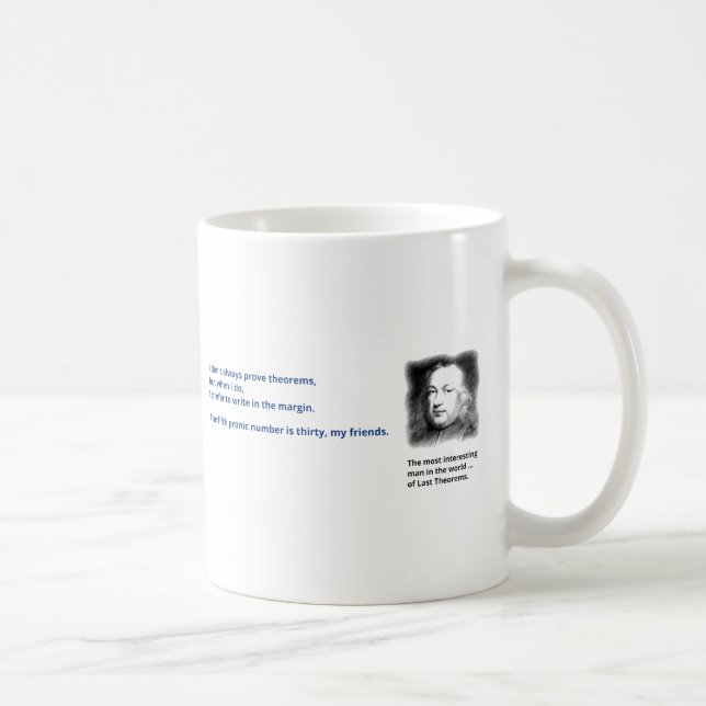 Caneca De Café O último teorema de Pierre de Fermat (Direita)