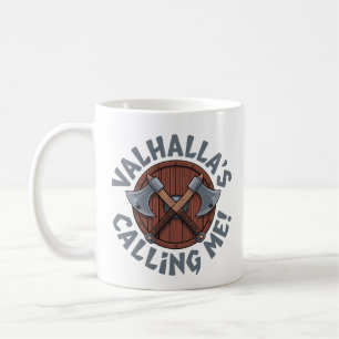 Caneca De Café O Valhalla Me Chama! - Guerreiro Nórdico