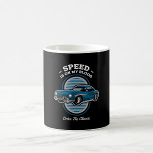 Caneca De Café O Velocidade Está No Meu Sangue Design de Carro Cl
