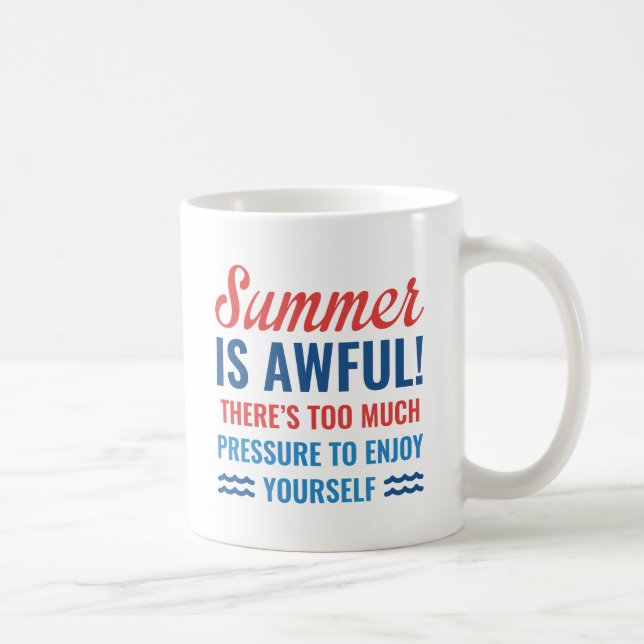 Caneca De Café O Verão É Terrível (Direita)
