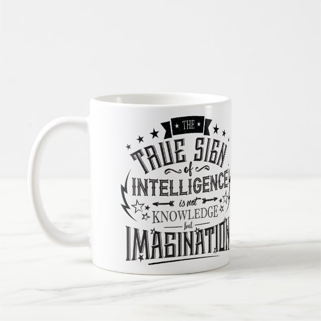 Caneca De Café O Verdadeiro Sinal De Inteligência (Esquerda)