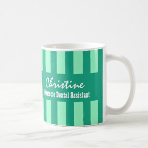 Caneca De Café O VERDE impressionante do assistente dental listra