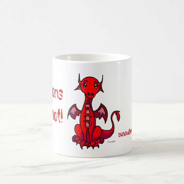 Caneca De Café O vermelho, dragões está quente! (Centro)