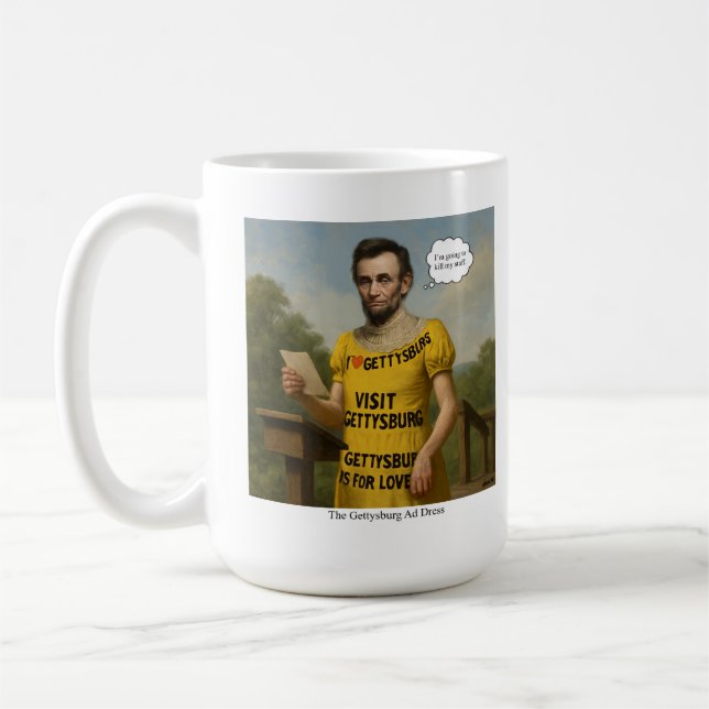 Caneca De Café O Vestido Do Anúncio Gettysburg (Esquerda)