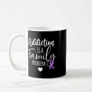 Caneca De Café O vício é um problema familiar Conscientização sob