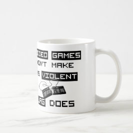 Caneca De Café O video games não nos faz violentos (o computador)