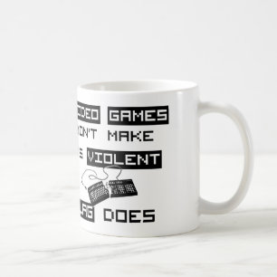 Caneca De Café O video games não nos faz violentos (o computador