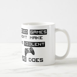 Caneca De Café O video games não nos faz violentos (XBOX 360)