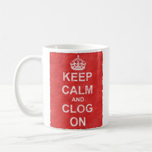 Caneca De Café O vintage mantem a calma e obstrui-se sobre
