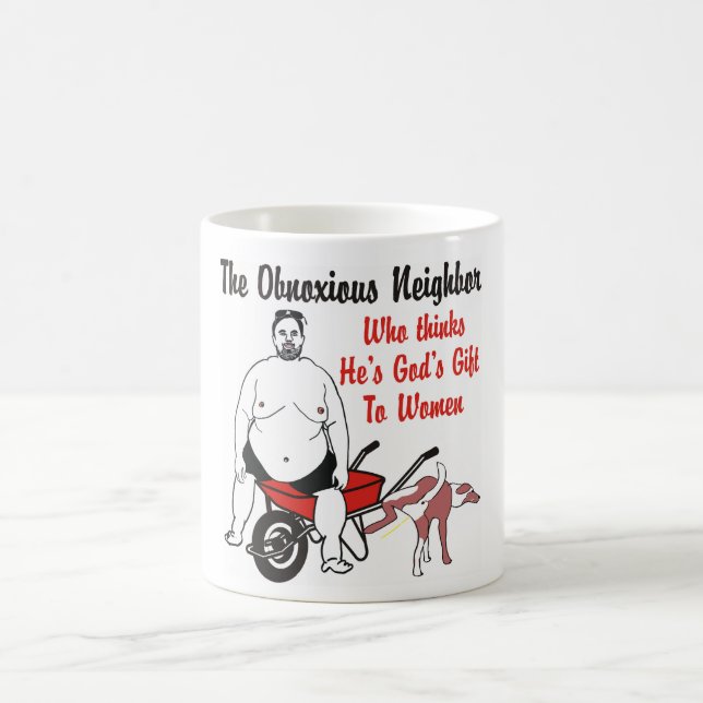 Caneca De Café O vizinho que o pensa é o presente do deus à (Centro)