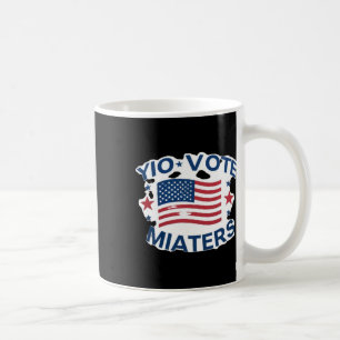 Caneca De Café O Voto Patriótico S Design Com Bandeira Americana