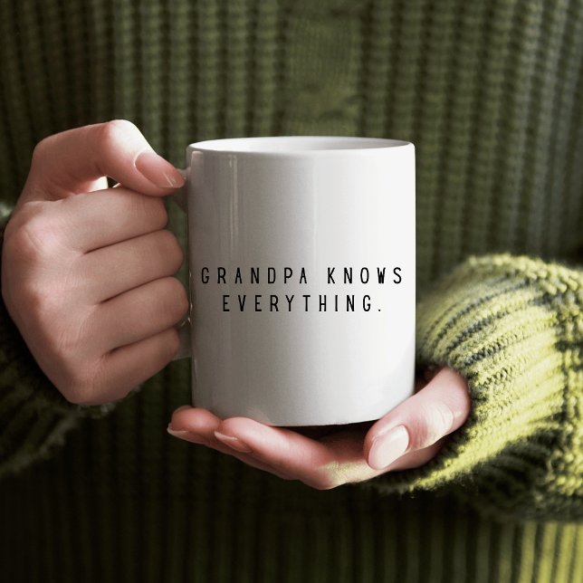 Caneca De Café O VOVÔ sabe tudo (Criador carregado)