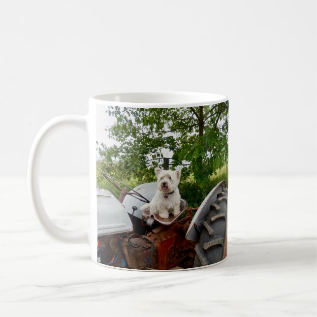 Caneca De Café O Westie oficial em um trator (Esquerda)