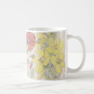 Caneca De Café O Wildflower de Mullein da papoila floresce a