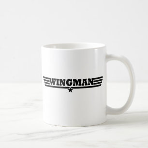 Caneca De Café O Wingman voa o logotipo