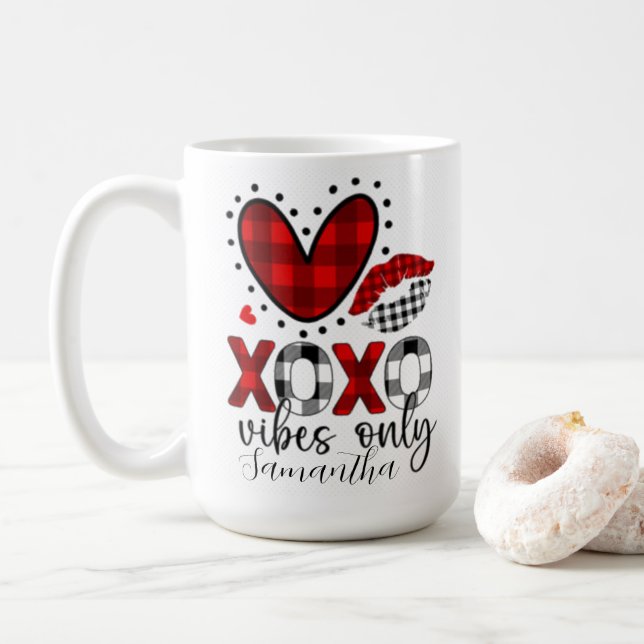 Caneca De Café O xoxo personalizado só apresenta o Dia de os namo (Com Donut)