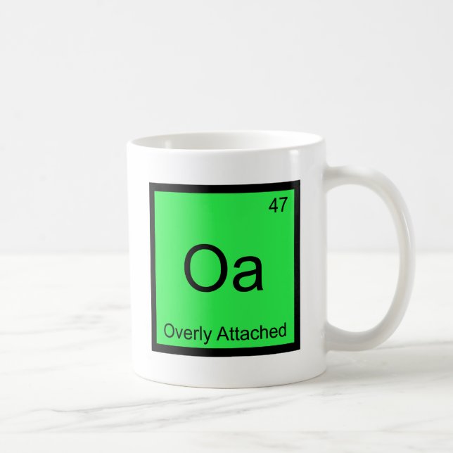 Caneca De Café Oa - Símbolo de Elemento Químico Excessivamente Ap (Direita)