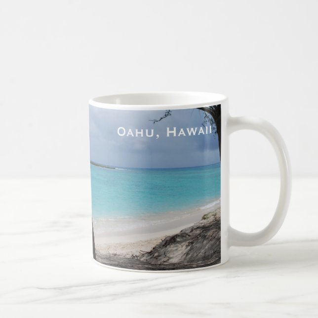 Caneca De Café Oahu Hawaii Beach Classic Mug (Direita)