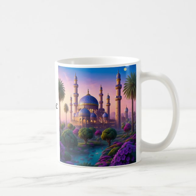 Caneca De Café Oásis do Castelo de Minarete - Turco (Direita)