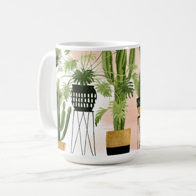 Caneca De Café Oásis Interior | Incubação de plantas (Frente Esquerda)
