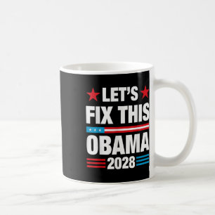 Caneca De Café Obama 2028 American Flag Obama Para O Presidente 2