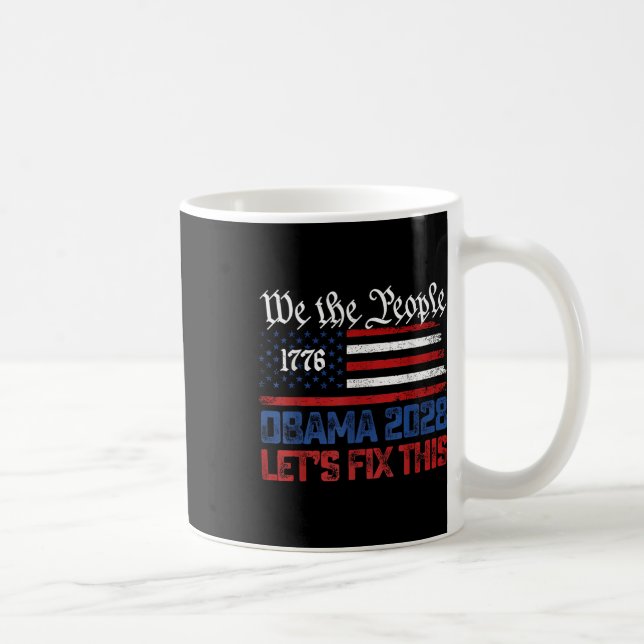 Caneca De Café Obama 2028 Vamos Corrigi-Lo. (Direita)