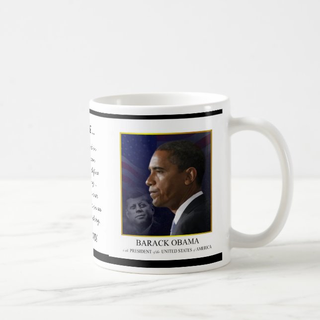 Caneca De Café Obama com JFK - Café Mug (Direita)