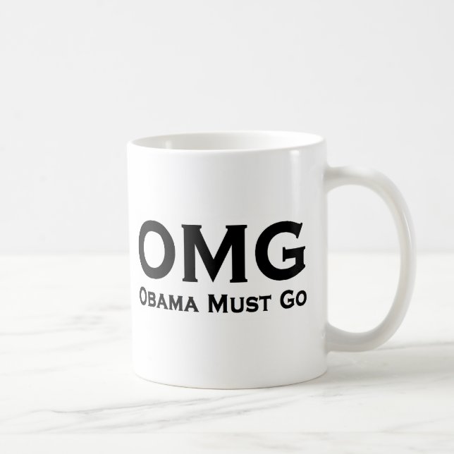 Caneca De Café Obama deve ir anti Obama (Direita)