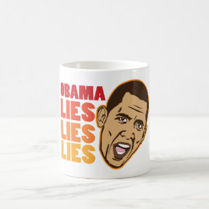 Caneca De Café Obama encontra-se mentiras das mentiras