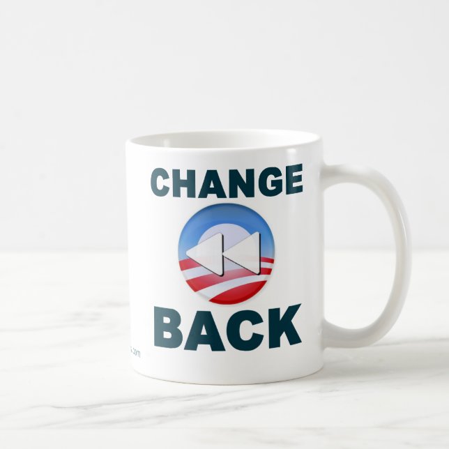 Caneca De Café Obama:  Mudança para trás (Direita)