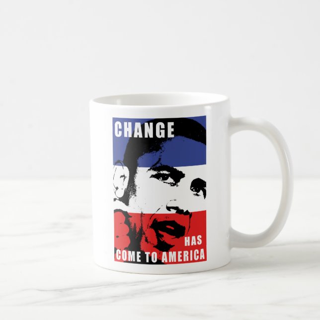 Caneca De Café Obama - mude veio a América (Direita)