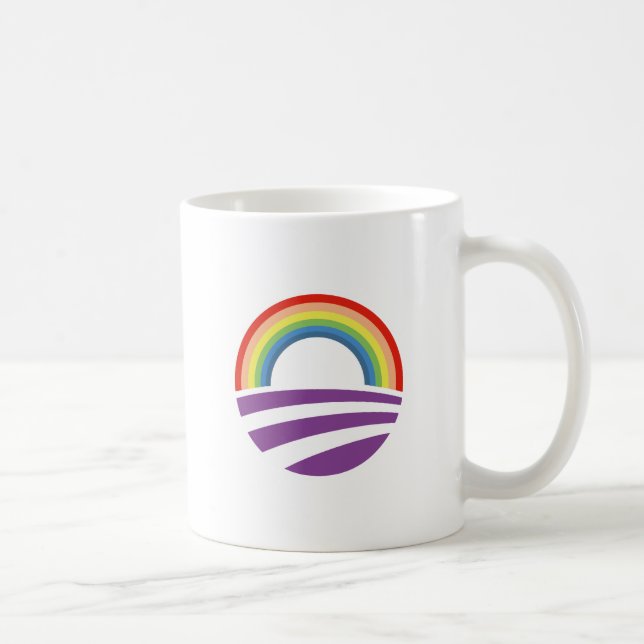 Caneca De Café Obama Rainbow (Direita)