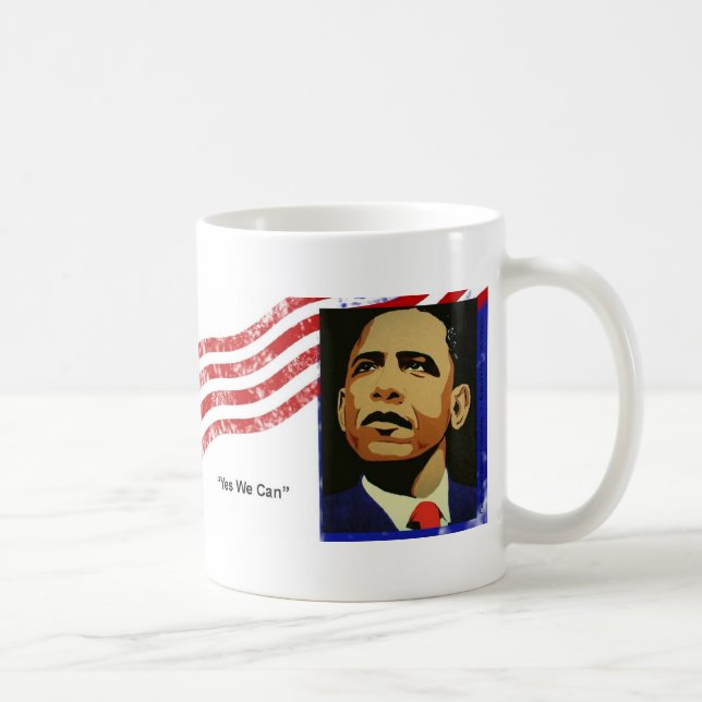 Caneca De Café Obama/sim nós podemos (Direita)