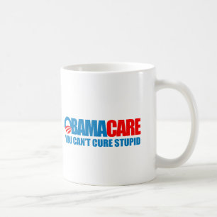 Caneca De Café Obamacare - você não pode curar estúpido