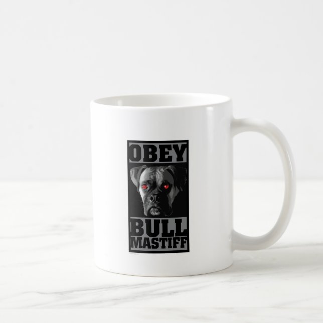 CANECA DE CAFÉ OBEDEÇA! BULLMASTIFF (Direita)