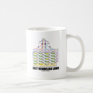 Caneca De Café Obedeça leis Mendelian (as ervilhas transversais