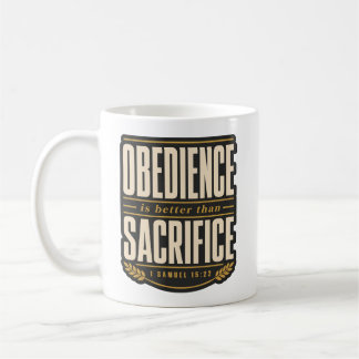 Caneca De Café Obediência é Melhor que Sacrifício Fé Cristã