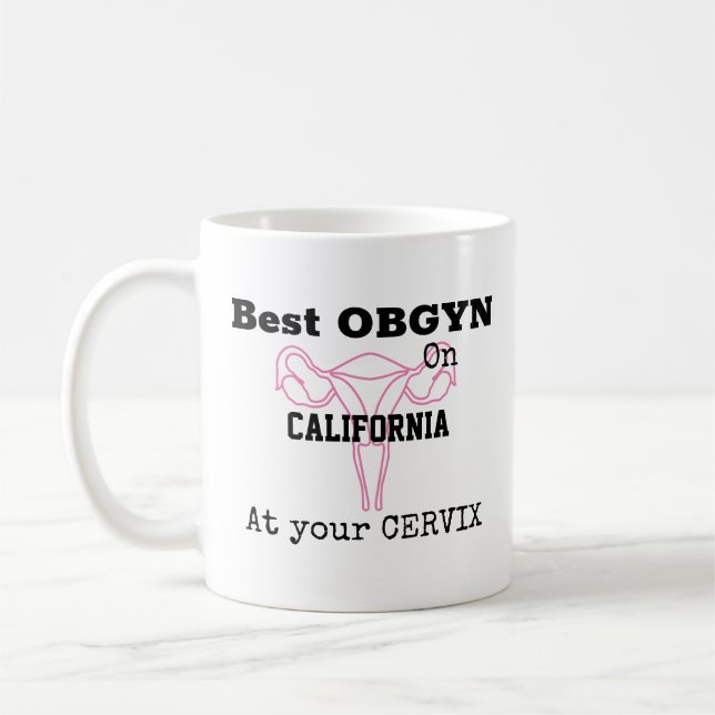 Caneca De Café OBGYN Gynecologista Obstetrícia Engraçado Humor (Esquerda)