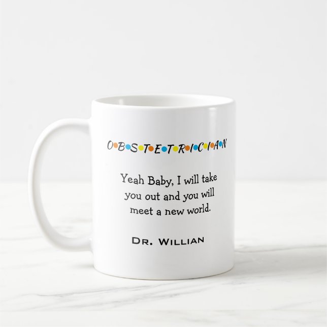 Caneca De Café Obgyn Mug Personalizado (Esquerda)