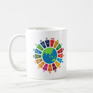 Caneca De Café Objetivos Globais de Sustentabilidade 2030 Salvar 