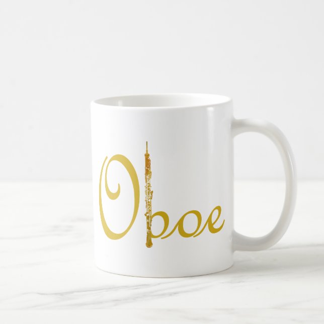 Caneca De Café Oboe Dourado (Direita)
