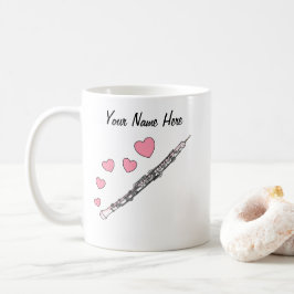 Caneca De Café Oboe Músico Oboista De Casamento Personalizado
