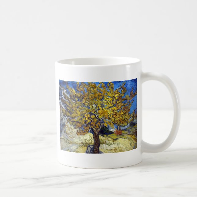 Caneca De Café Obra-Prima da Arte da Árvore de Amora de Van Gogh (Direita)