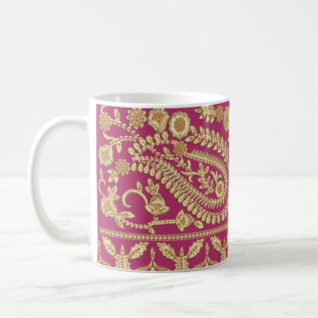 Caneca De Café Obras de arte em mughal. Ouro antigo tradicional i (Esquerda)