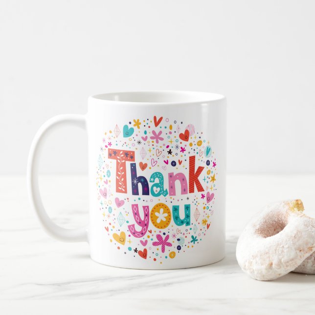 Caneca De Café Obrigado (Com Donut)