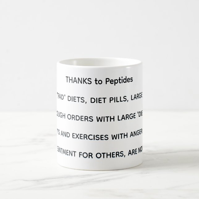 Caneca De Café OBRIGADO aos Peptídeos   (Centro)